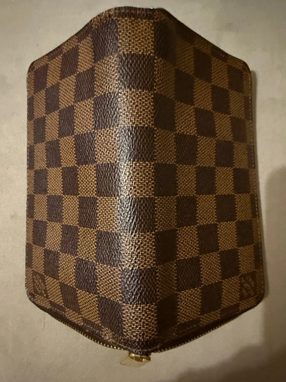 💯 Authentic Louis Vuitton Zippy Compact Wallet Damier Ebene